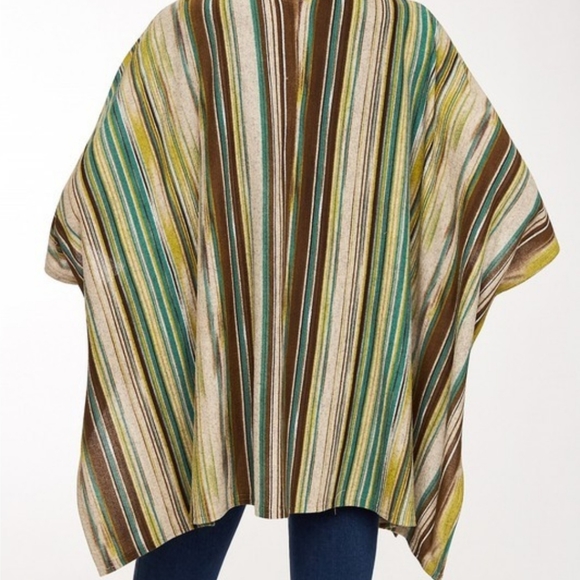 Striped color block knit cardigan with pockets - Picture 3 of 6